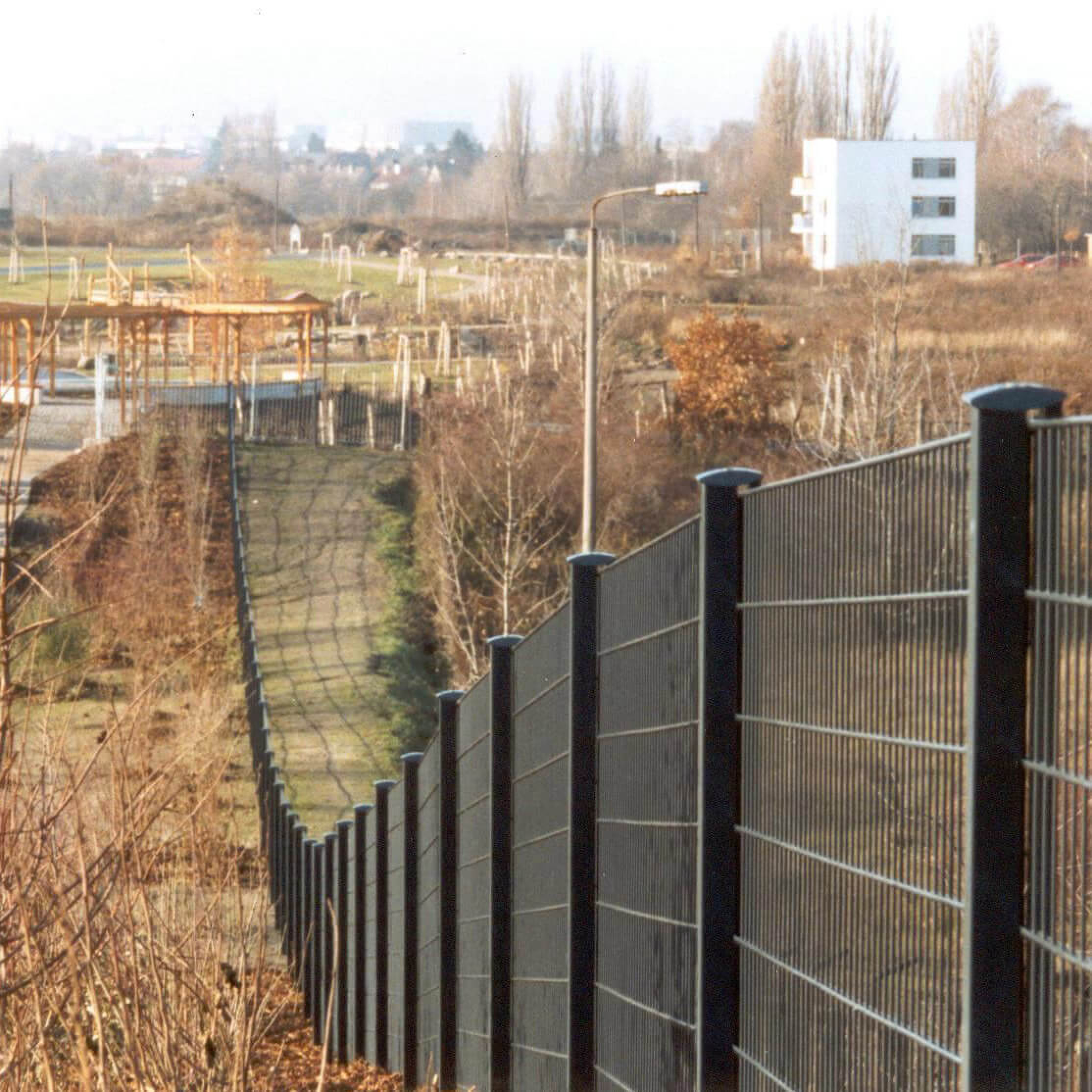Doppelstabmatten-Zaun Komplettset, 10 M Länge, 100 Cm Höhe, Anthrazit, Inkl. Pfosten & Montagematerial