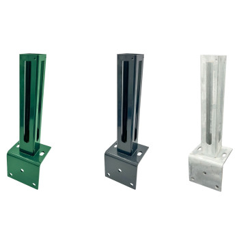 Winkelfussplatte für Eck-Zaunpfosten 60/60 mm